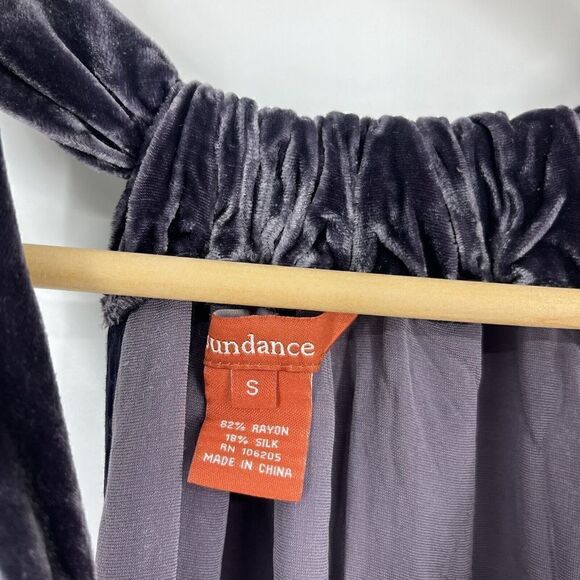 Sundance Tank Top Size Small Womens Purple Velvet Ruffled Halter Festival Boho - Picture 3 of 6